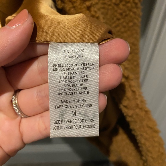 Camel teddy coat - Picture 4 of 5